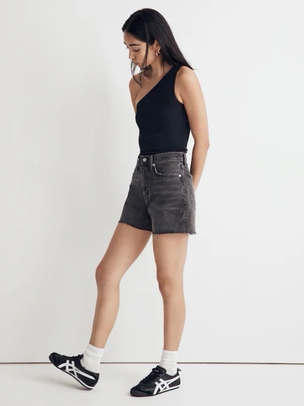 Relaxed Mid-Length Denim Shorts Bradbook Wash 28
